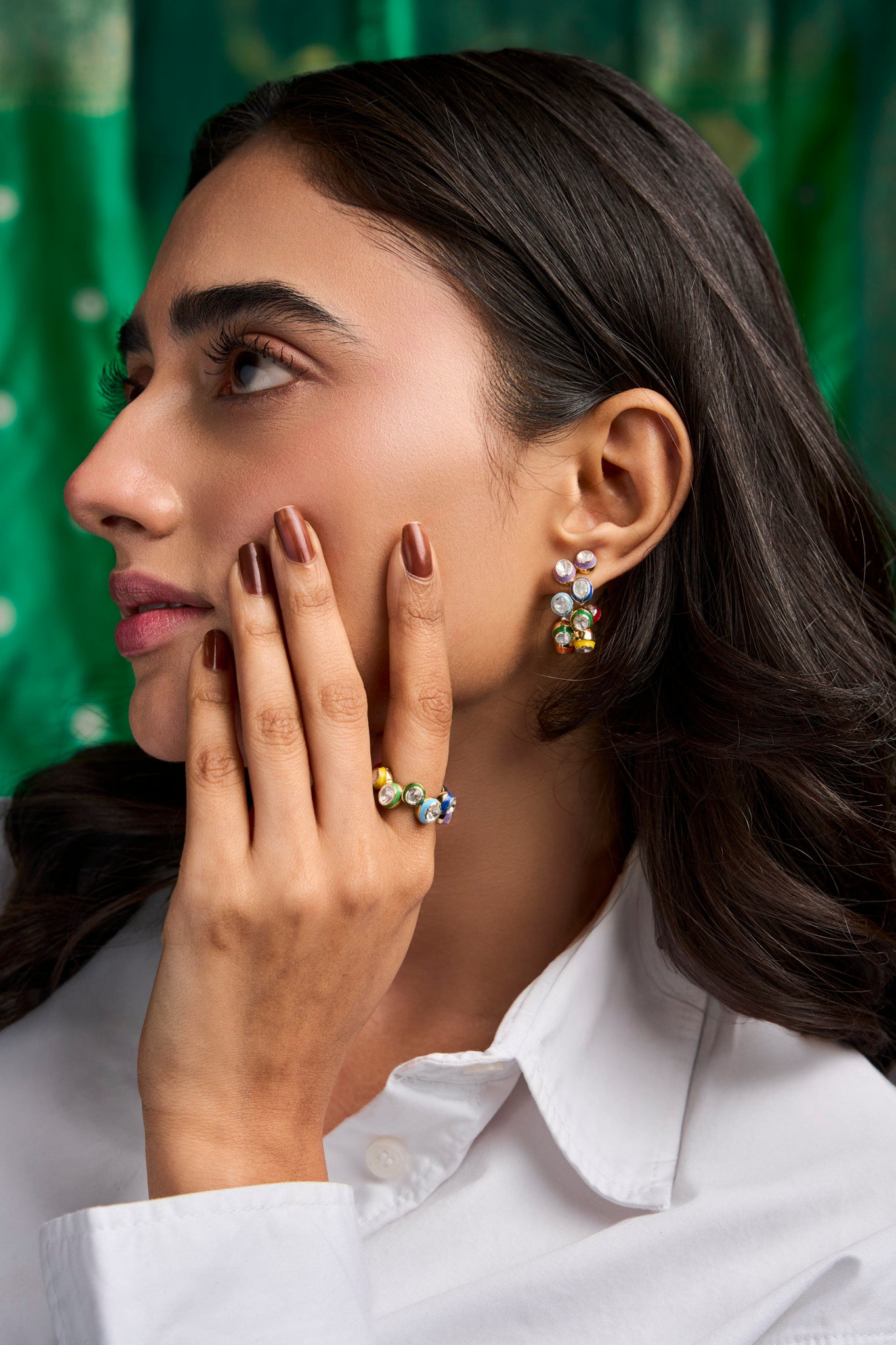 Mulitcolored Polki Ring