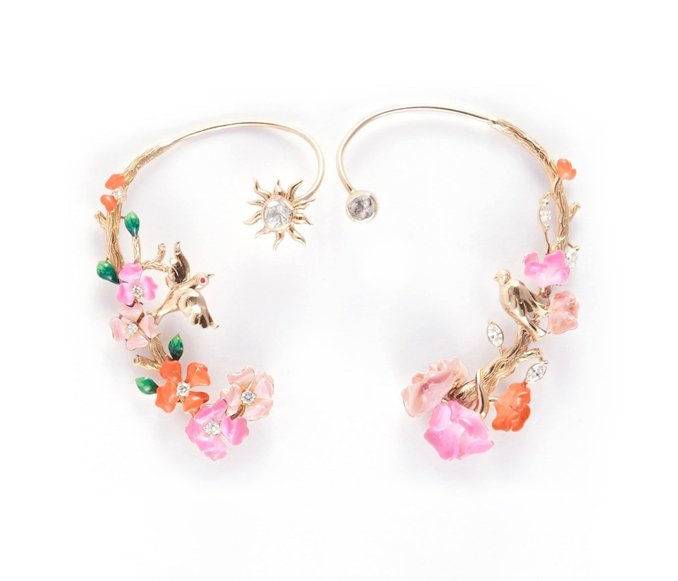 Din-Raat Ear Cuffs (Pink, Peach, Orange)